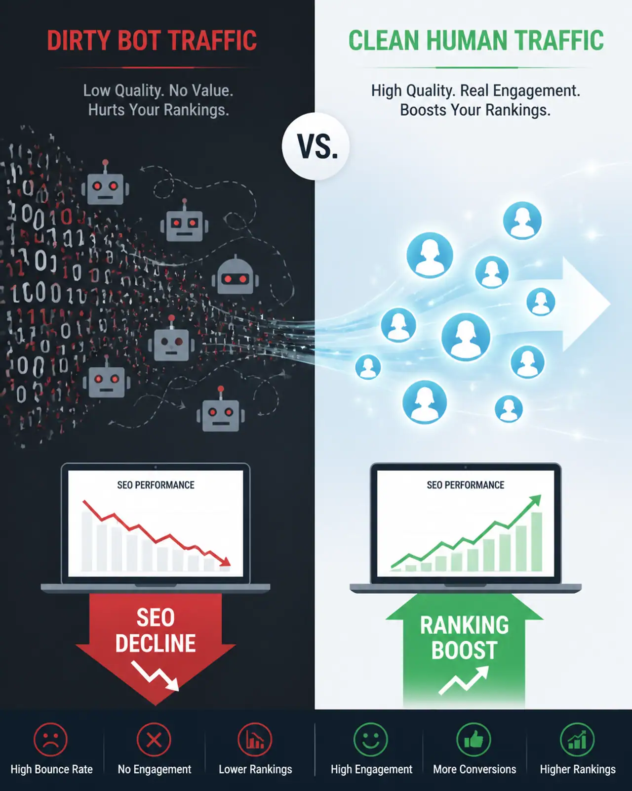 Clean vs Dirty Traffic Comparison